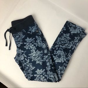Arizona Girls Size 7 Blue Floral Jeggings